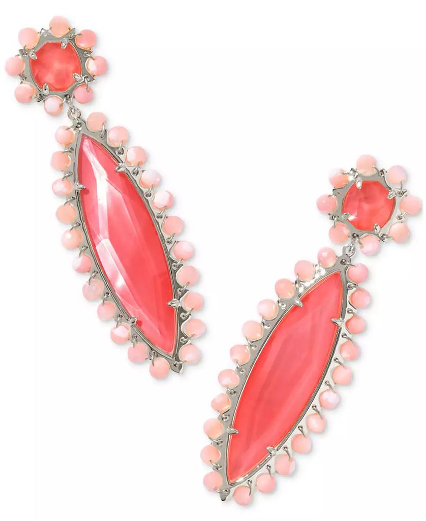 Kendra Scott Gold-Tone Genevieve Pink Mother-of-Pearl Drop Earrings