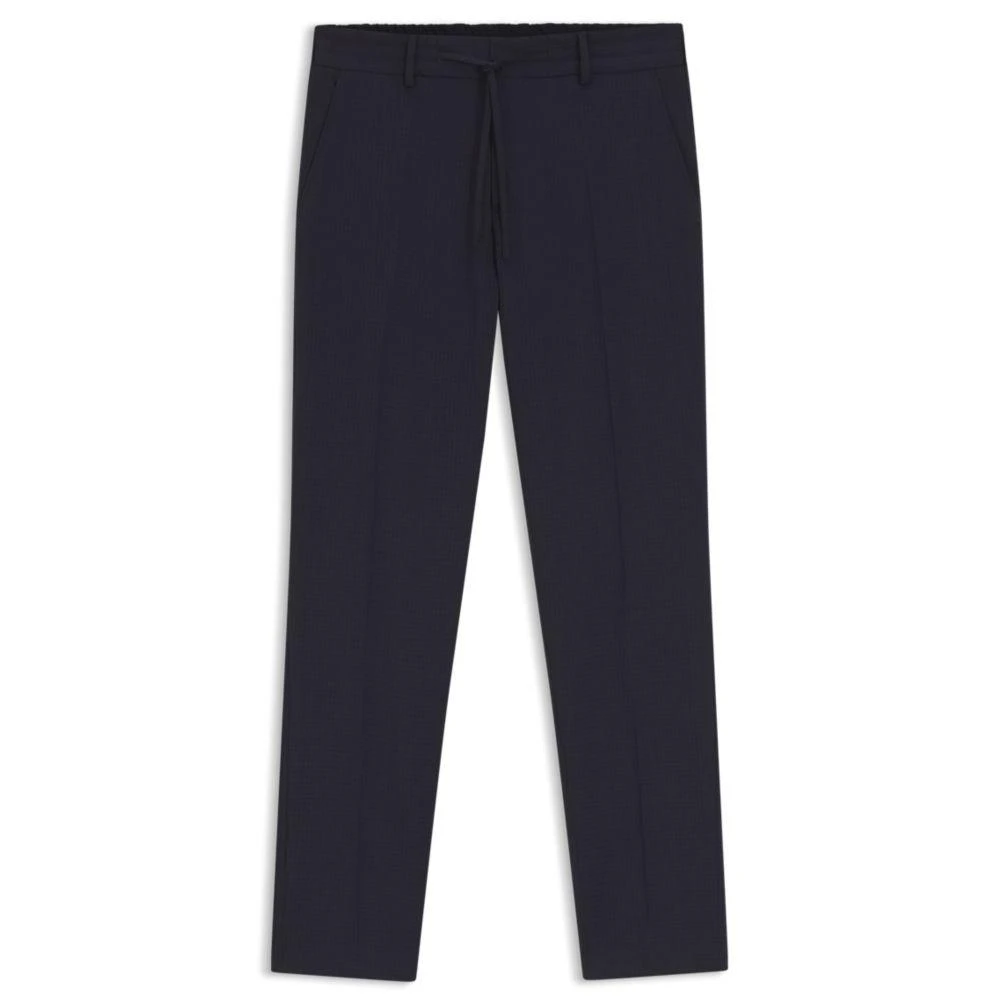 Hugo Boss Patterned slim-fit trousers in a wool blend
