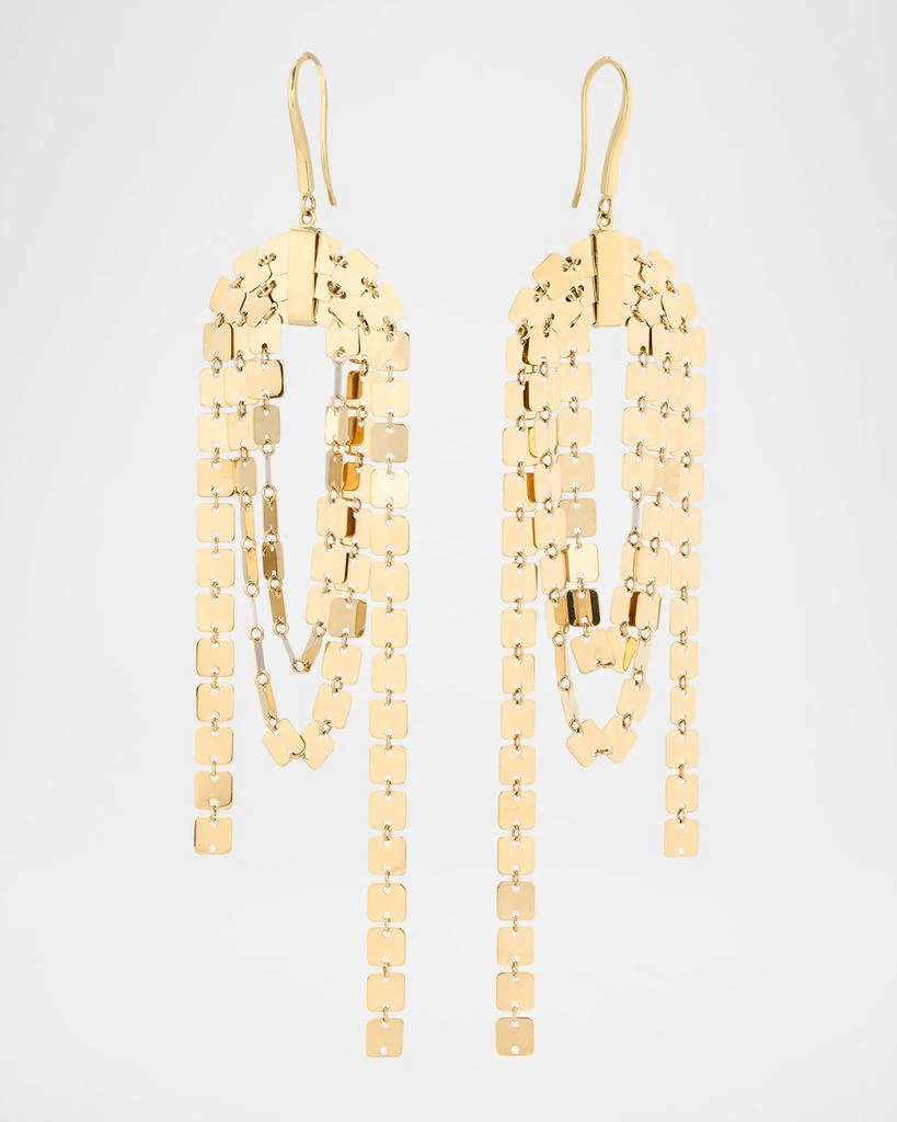 LANA 14K Yellow Gold Laser Square Linear Cascade Earrings