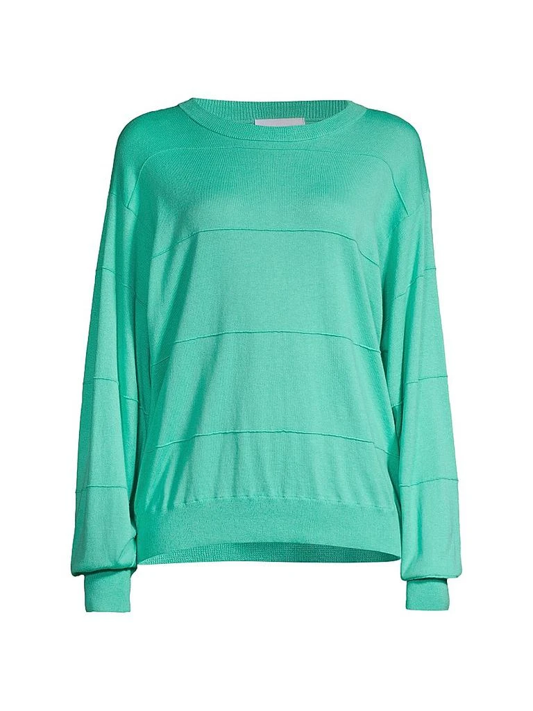 CRUSH CASHMERE Balou Striped Cotton-Blend Sweater 1