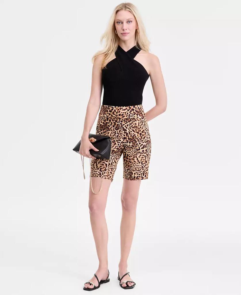 INC International Women's Animal-Print Pull-On Bermuda Shorts, Exclusively at Macy's