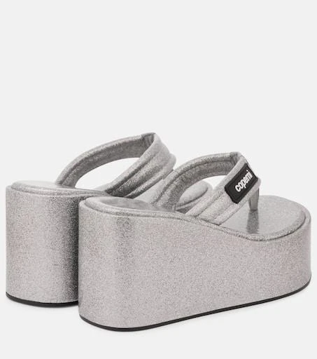 COPERNI Glitter wedge thong sandals 2