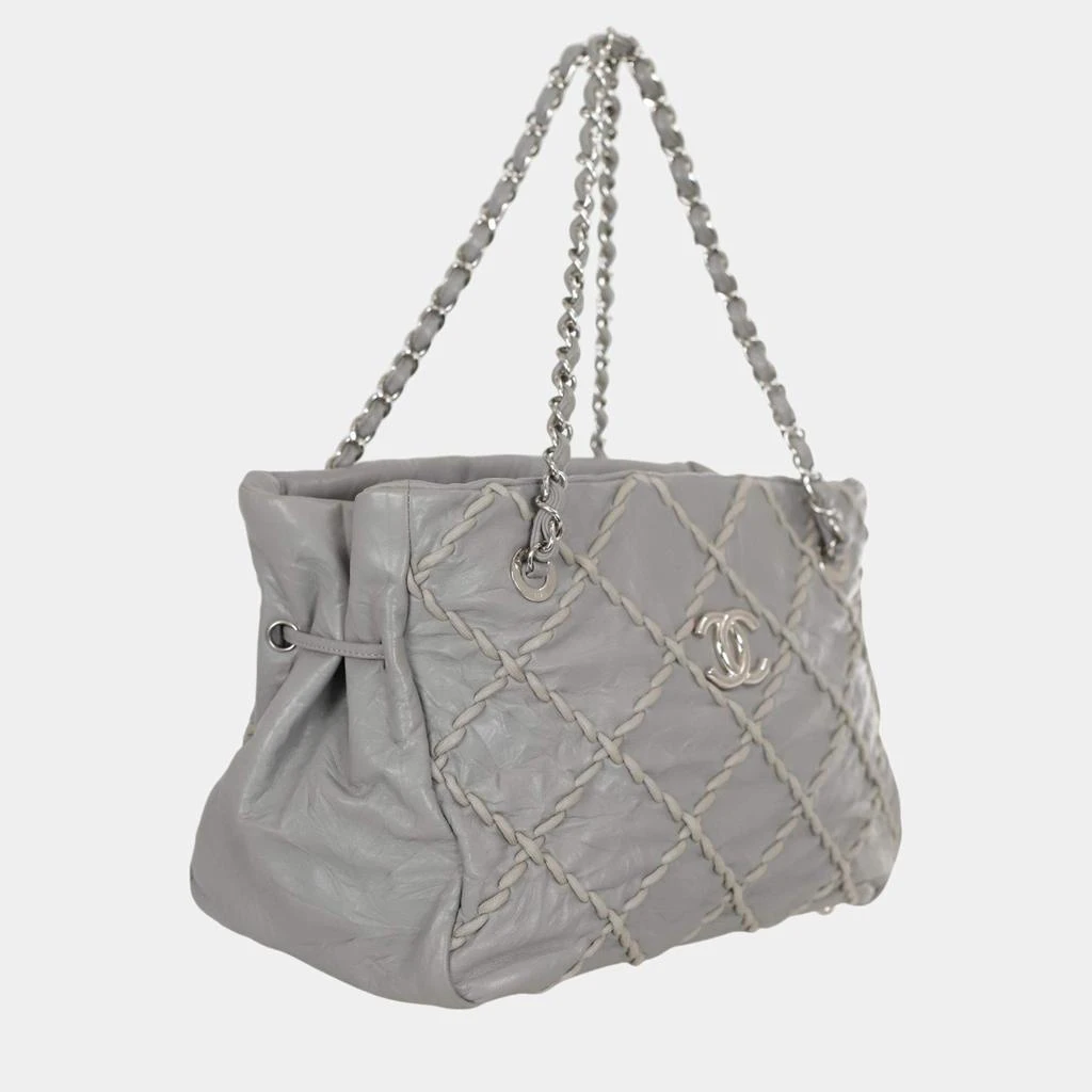 Chanel Chanel Grey Leather Ultra Stitch Shoulder Bag 5