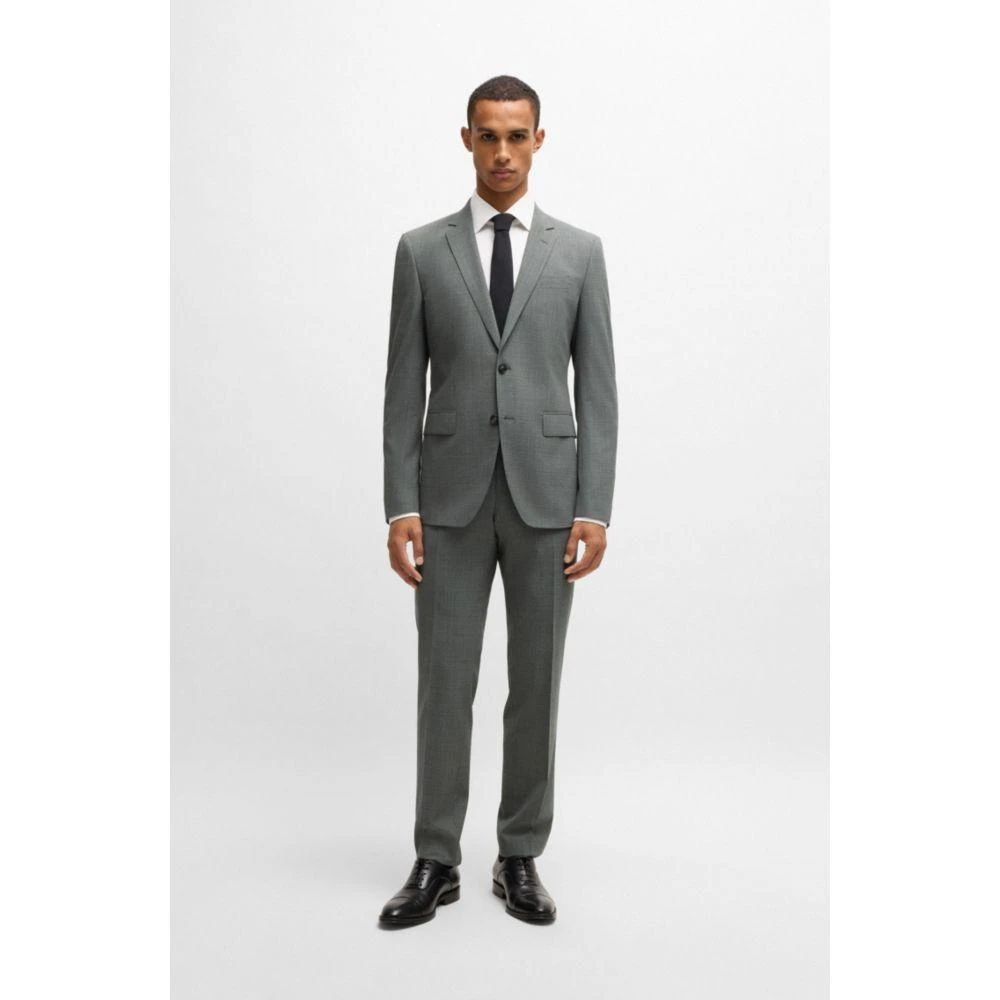 Hugo Boss Slim-fit suit in micro-patterned stretch cloth 2