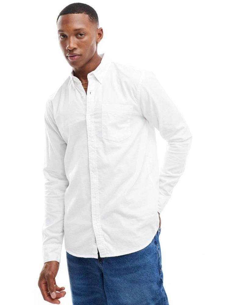 HOLLISTER Hollister long sleeve oxford shirt in white 1