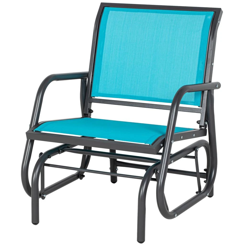 Hivvago Outdoor Swing Chair with Curved Armrests