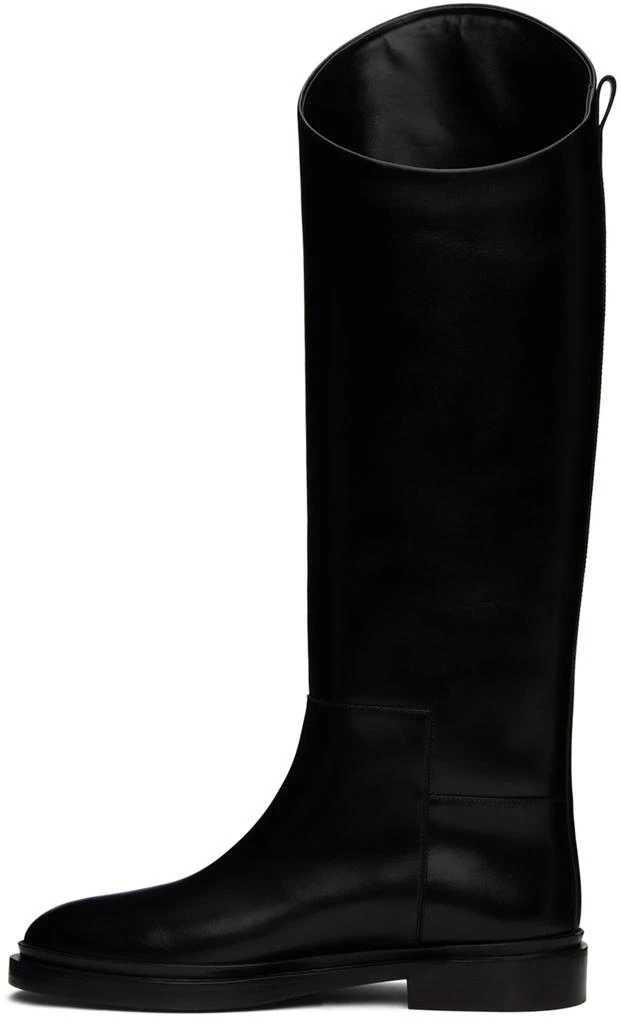 Jil Sander Black Asymmetric Boots 3