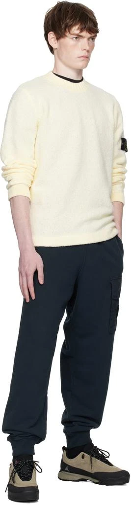 Stone Island Navy 6200003 Brushed Organic Cotton Fleece Sweatpants 5