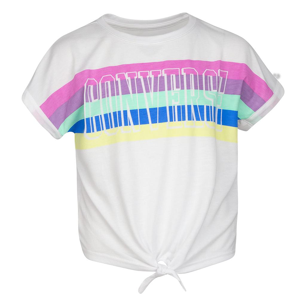 Converse Striped Front Tie Top (Big Kids)