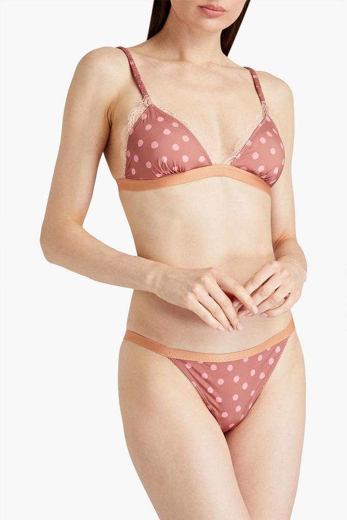 LOVE STORIES Filippa polka-dot stretch triangle bra