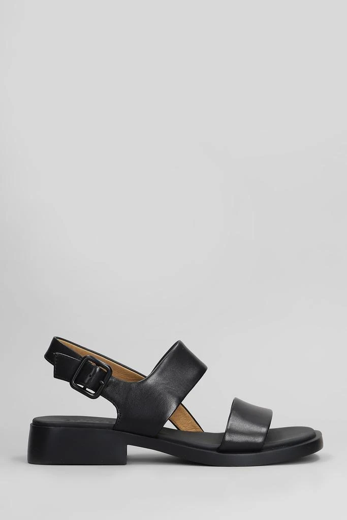Camper Dana Sandals In Black Leather 1