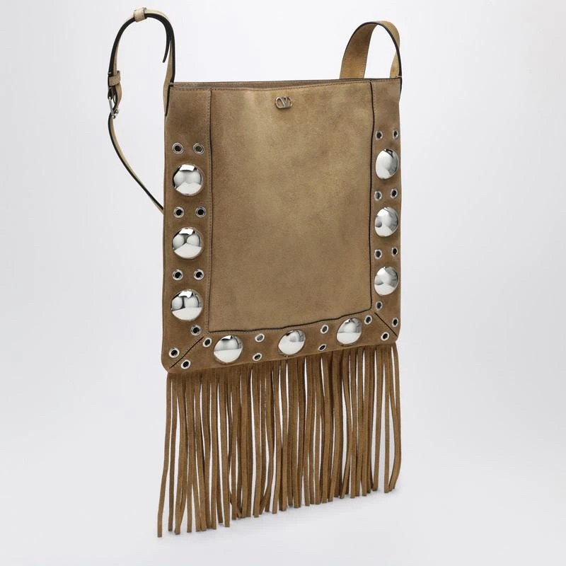 Valentino Beige Nellcôte bag in suede with fringes 3
