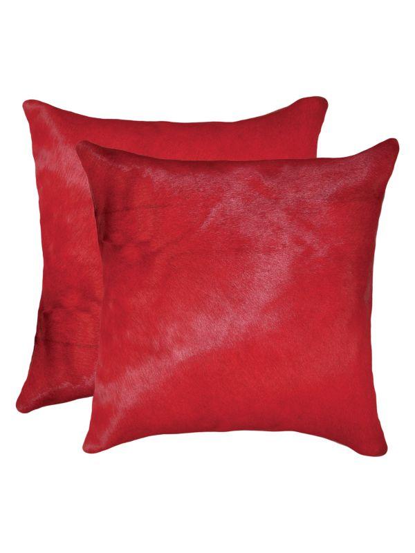 Natural 2-Pack Square Cowhide Pillow Set