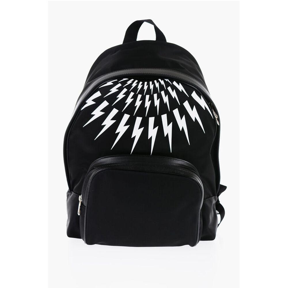 Neil Barrett Fabric FAIR-ISLE THUNDERBOLT Men's Backpack