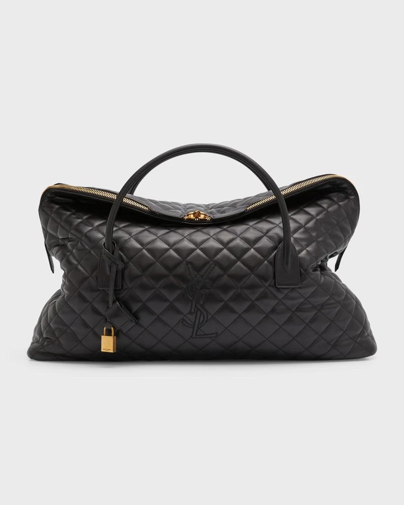Yves Saint Laurent Es Giant YSL Travel Bag in Smooth Quilted Leather 1