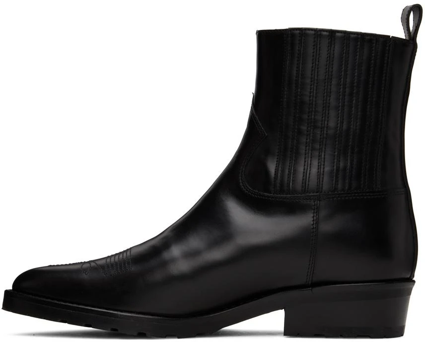 Toga Virilis SSENSE Exclusive Black Embroidered Chelsea Boots 3