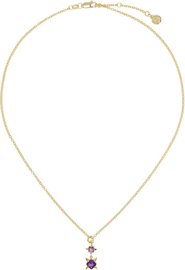 Stolen Girlfriends Club Gold Punk Rose Necklace