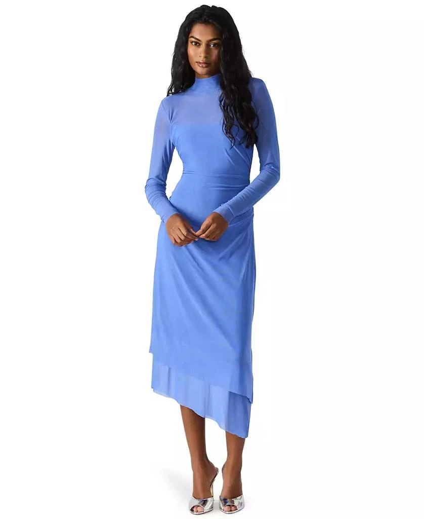 Steve Madden Women's Blare Mesh Asymmetrical-Hem Midi Dress - Dresses &  Skirts - Free Shipping - BeyondStyle