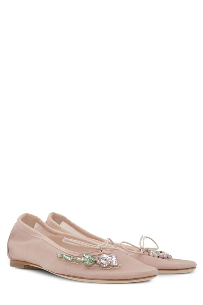 Simone Rocha Simone Rocha Embellished Bow Detailed Flat Shoes