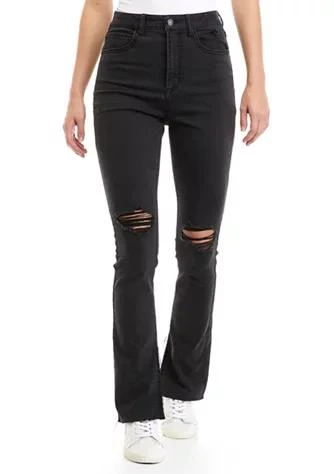 Vanilla Star Star Juniors Split Hem Flare Jeans 1