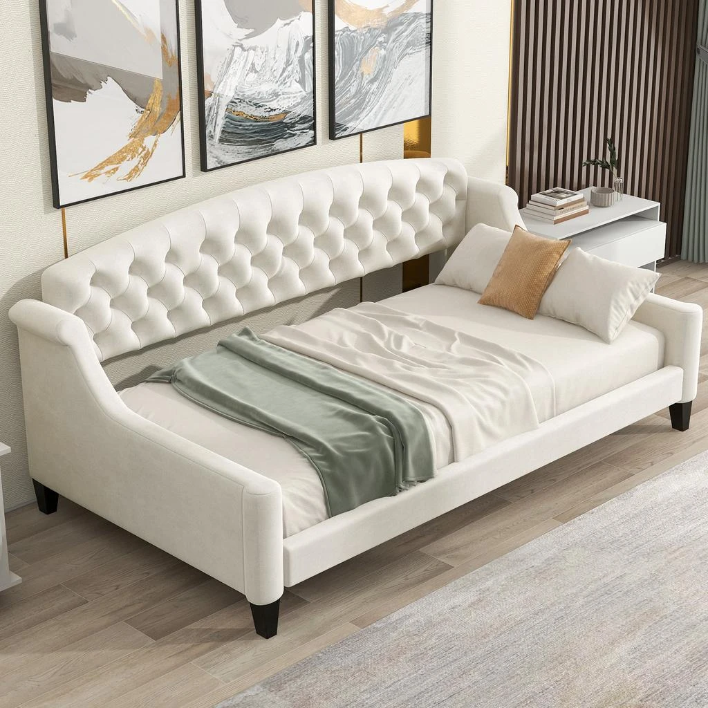 Streamdale Furniture Streamdale Modern Luxury Tufted Button Daybed 1