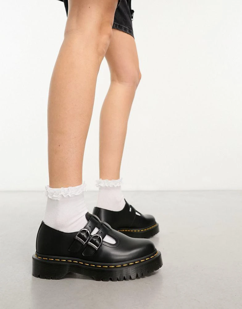 Dr. Martens Dr Martens 8065 bex mary jane shoes in black smooth leather 2