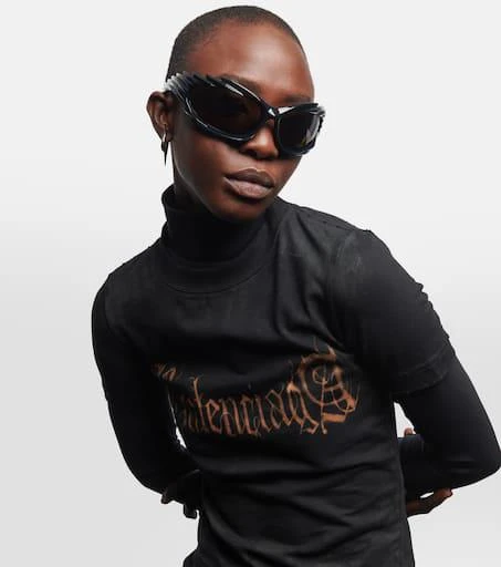 Balenciaga Spike rectangular sunglasses 3