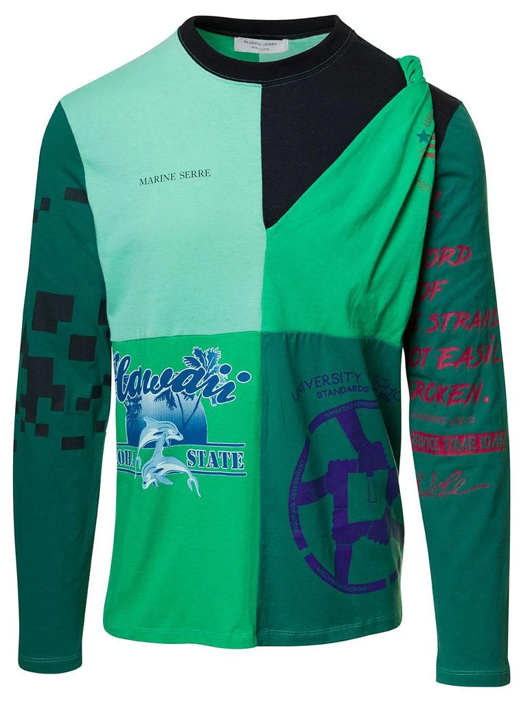 MARINE SERRE Marine Serre Regenerated Graphic-Printed Crewneck T-Shirt 1