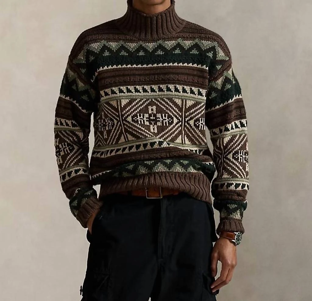 Ralph Lauren Ralph Lauren - Geometric Cotton-blend Sweater