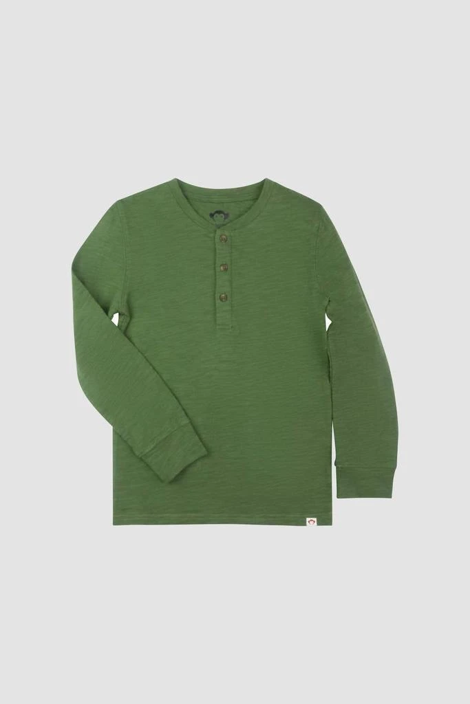 Appaman Kids' Allday Henley Shirt In Green 1