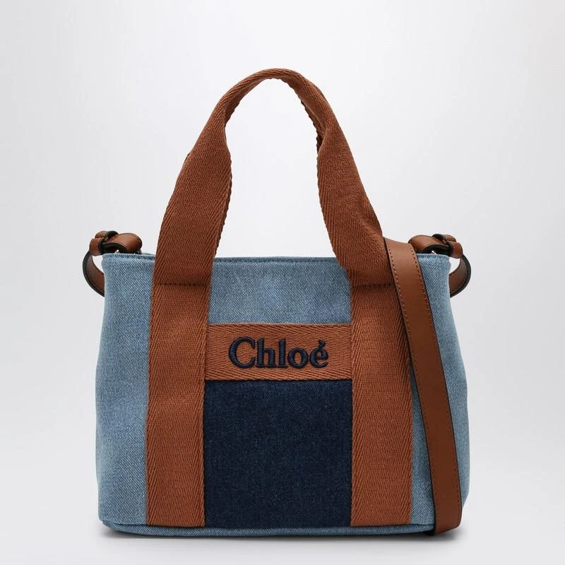 Chloé Denim bag with logo 1
