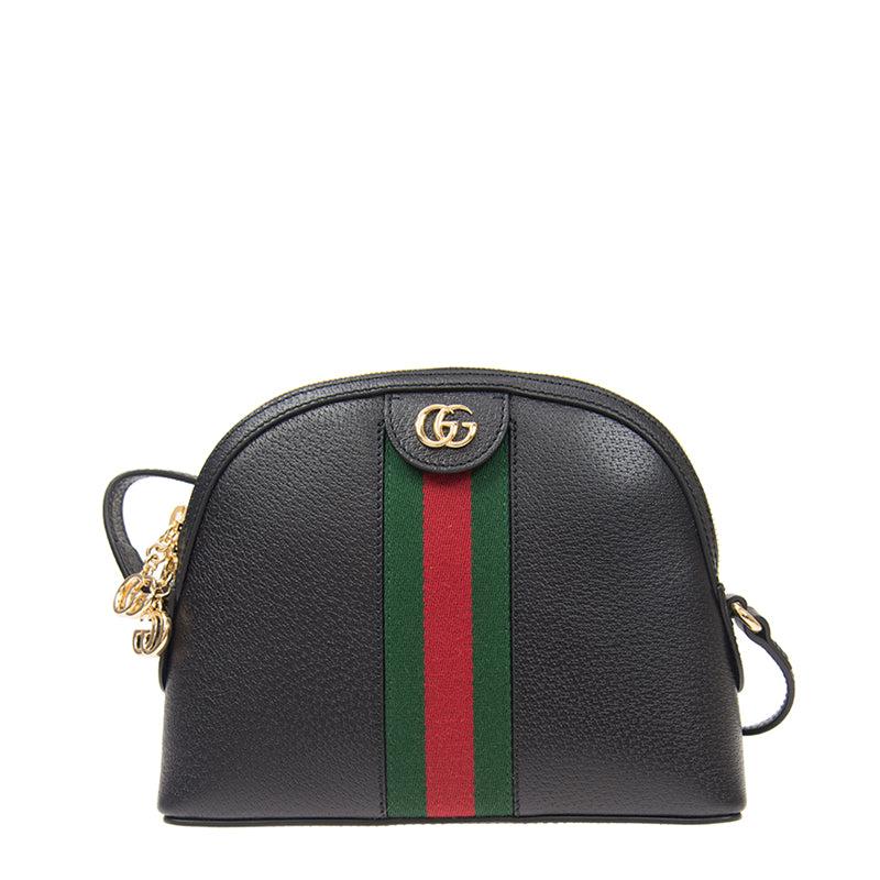 Shop Gucci Ophidia Bag Black Leather and Sherry Model 719881 DJ2DG