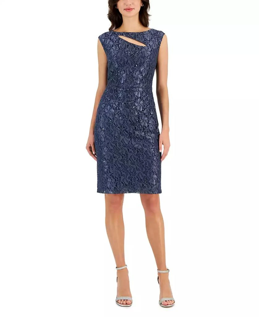 Connected Women's Sequined-Lace Sheath Dress 1