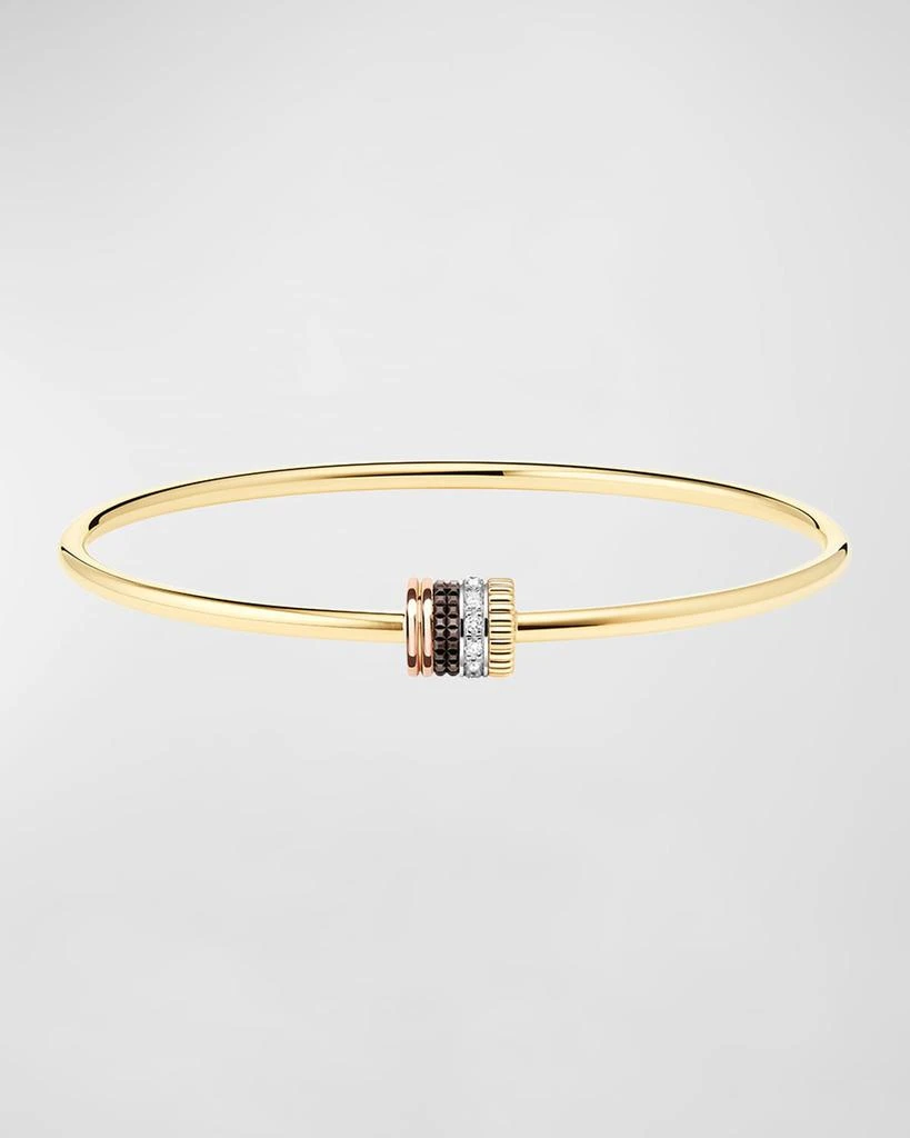 Boucheron Quatre 18K Gold Diamond Bangle Bracelet