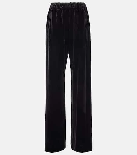 Dolce 
Gabbana High-rise velvet wide-leg pants 1