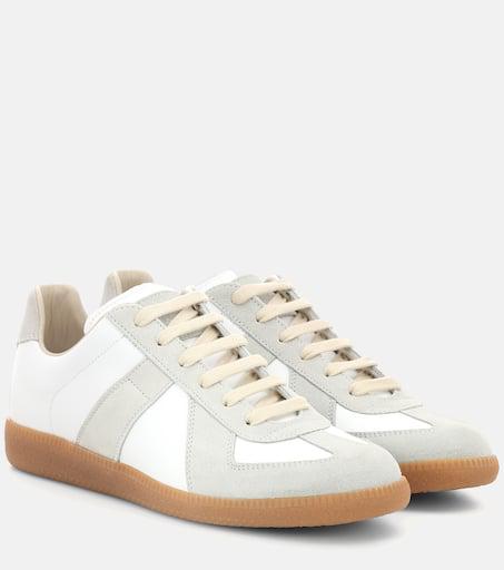 Maison Margiela Replica leather and suede sneakers