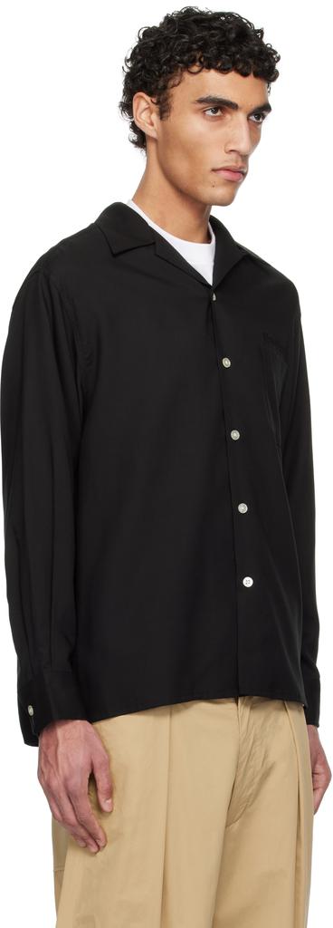 Wacko Maria Black 50's Open Collar Shirt