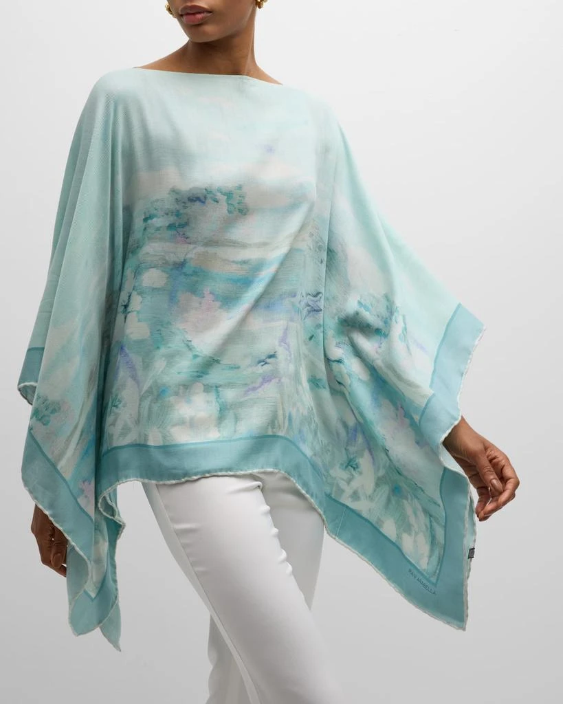 Rani Arabella Eden Cashmere-Blend Printed Poncho 6