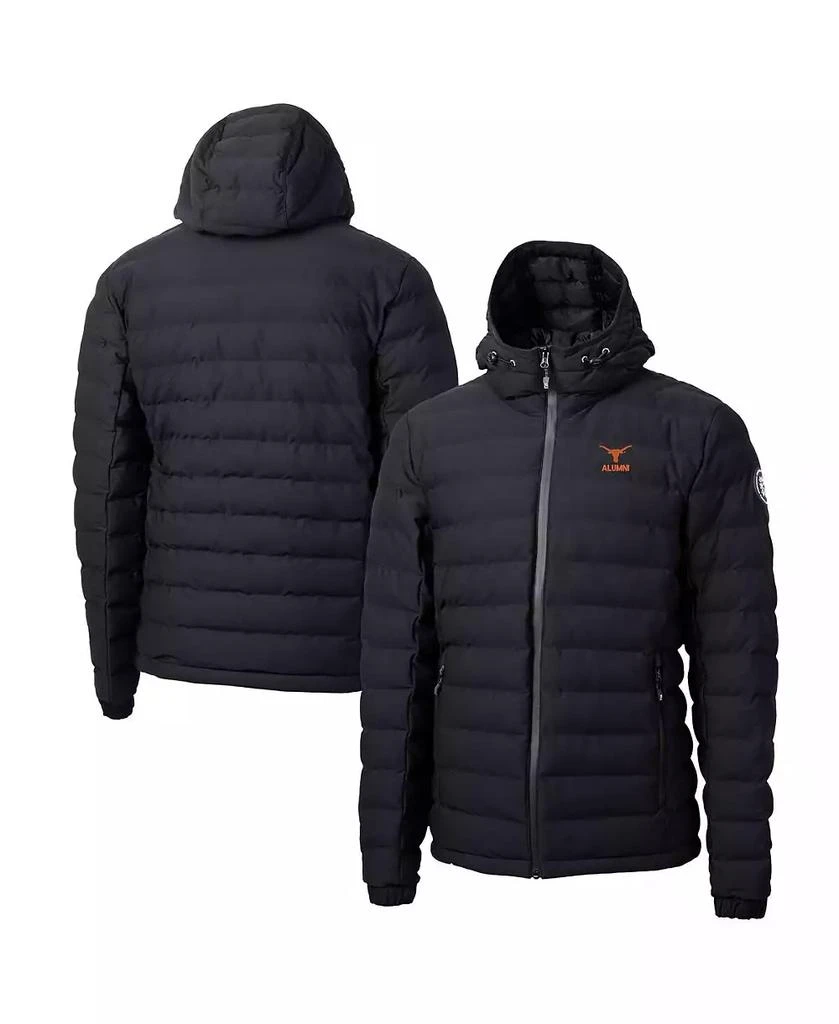Cutter & Buck Men's Black Texas Longhorns Alumni Logo Mission Ridge Eco Insulated Puffer Full-Zip Jacket 1