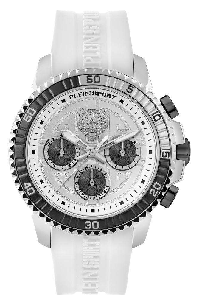 Plein Sport Powerlift Silicone Strap Watch, 45mm