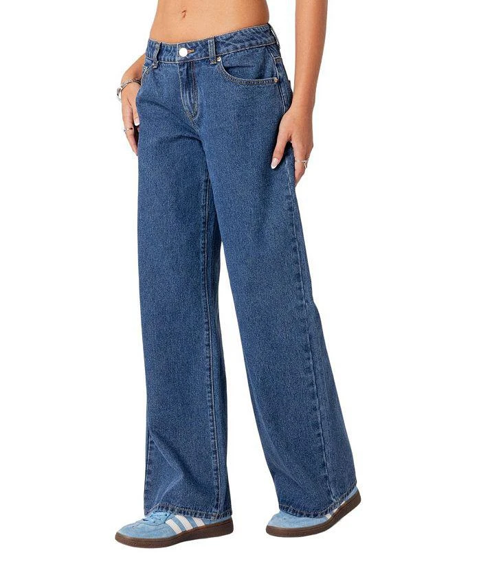 Edikted Raelynn Washed Low Rise Jeans 3