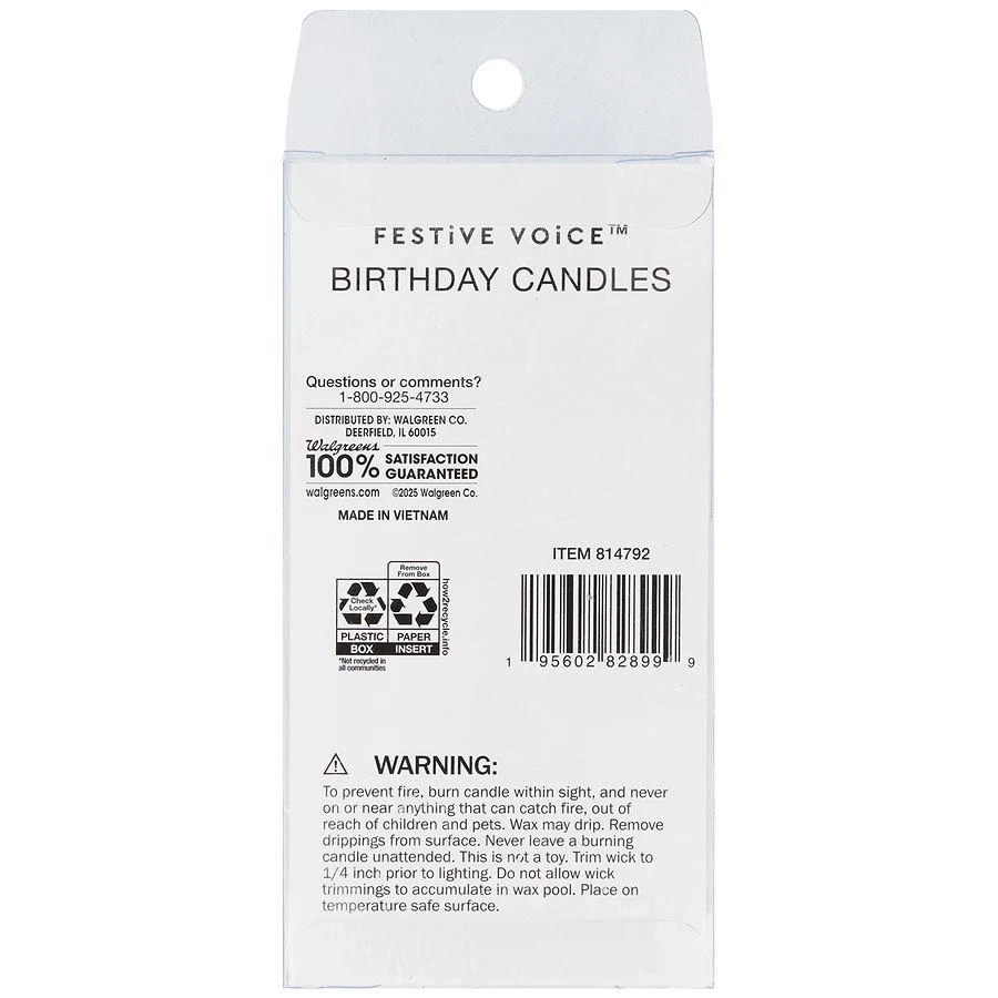 Festive Voice Birthday Candle, Zero, Dot 2