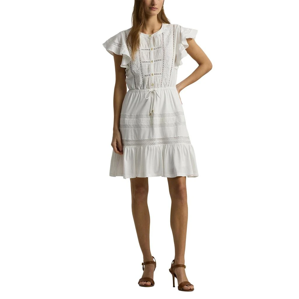 Shop Lace-Trim Jersey Flutter-Sleeve Dress on Sale at BeyondStyle  Get 50%  Off Lace-Trim Jersey Flutter-Sleeve Dress with Limited-Time Flash Deals,  Exclusive Discounts, and Special Offers. Enjoy Unbeatable Savings on Lace- Trim Jersey