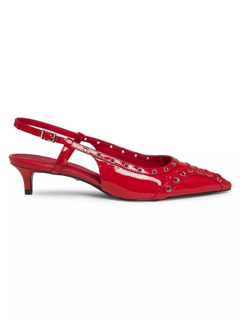 Schutz Ruth Mid 50MM Patent Leather Slingback Pumps 1