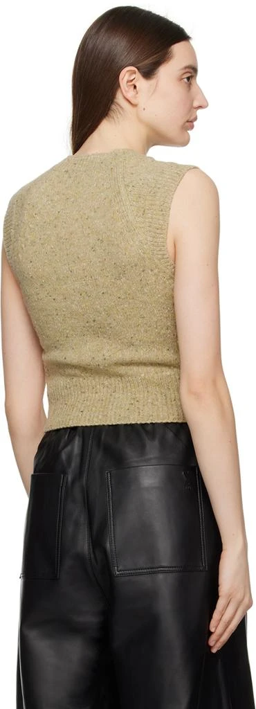 AMI Beige Sleeveless Vest 3