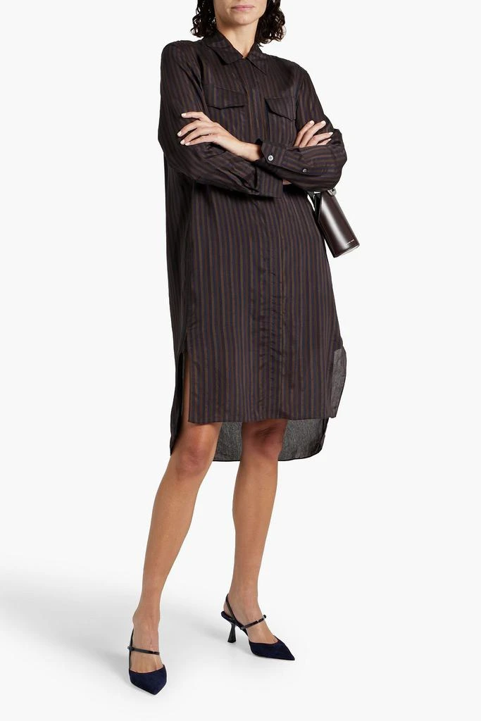 THEORY PROJECT Striped woven shirt dress 2