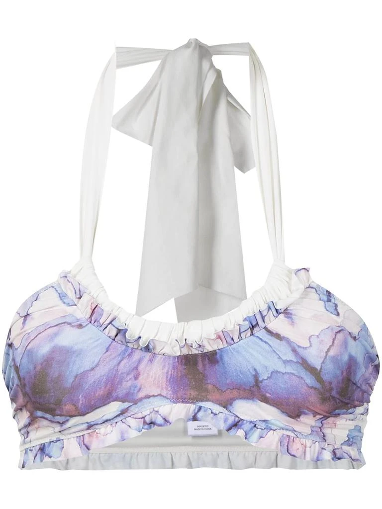 Marysia Bari halterneck bikini top - women -  -  - Blue 1