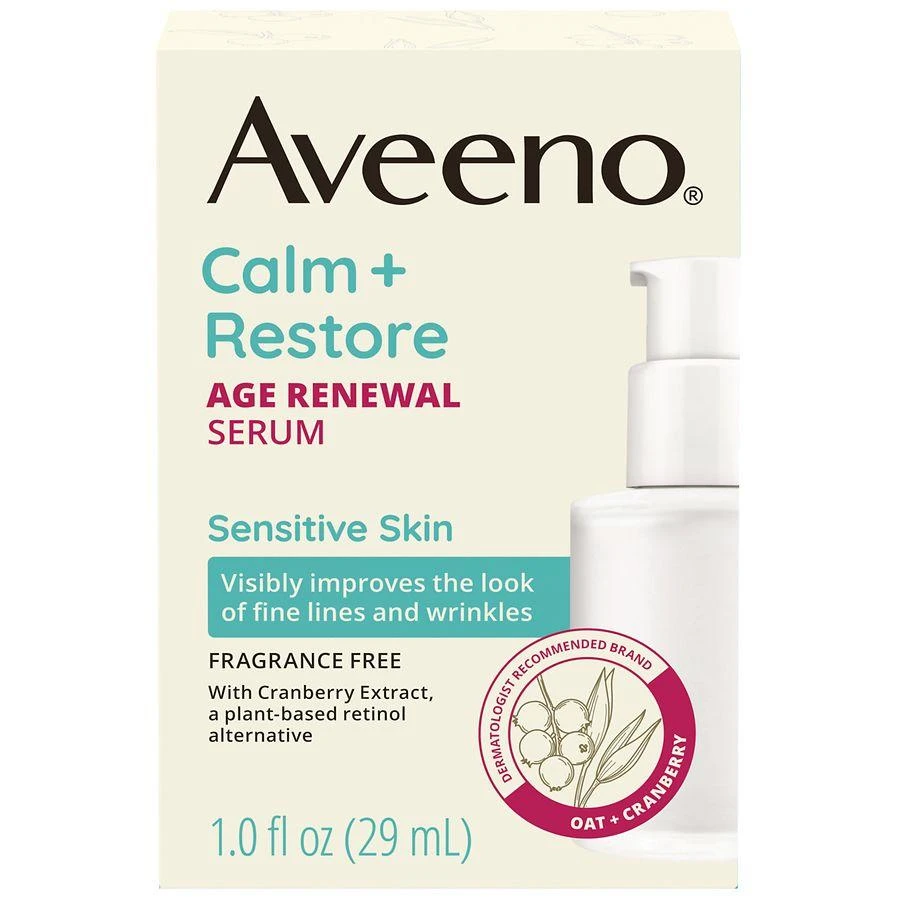 Aveeno Calm + Restore Age Renewal Anti Aging Face Serum 1