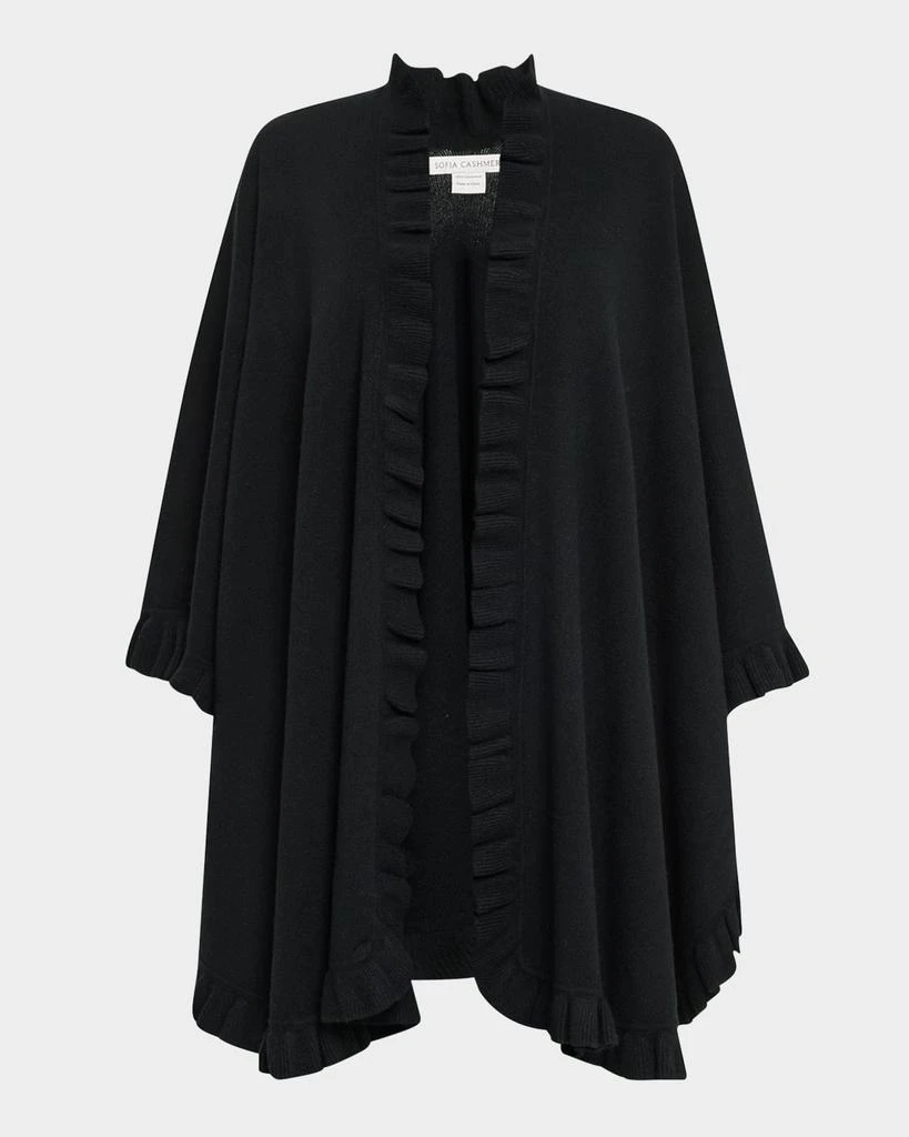 Sofia Cashmere Ruffle-Trim Cashmere Cape 1