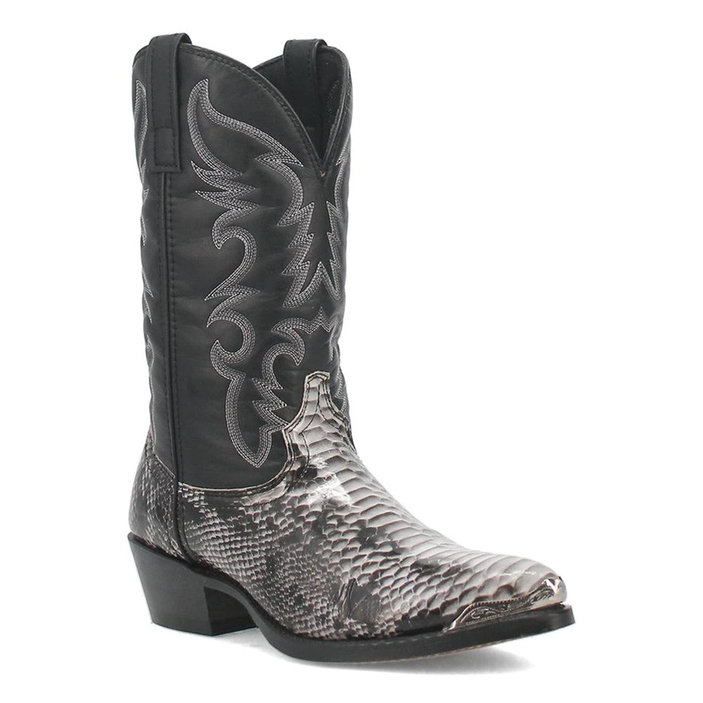 Laredo Monty Snake Print Pointed Toe Pull On Cowboy Boots 2